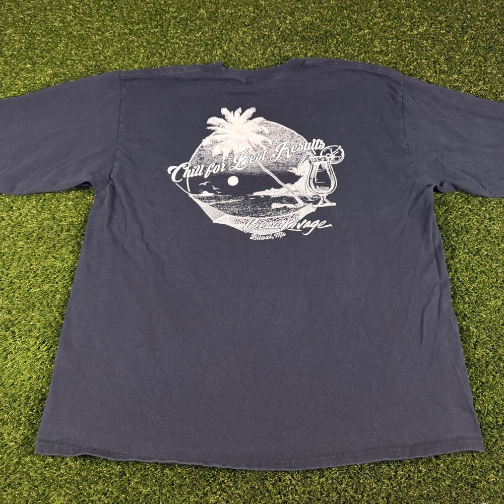 Beau Rivage Biloxi MS Long Sleeve T-Shirt Mens XL Navy Blue Beach Graphic Tee